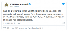 RCMP tweet