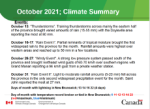 October weather highlights