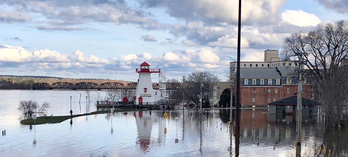 Flooding in downtown Fredericton May 2018